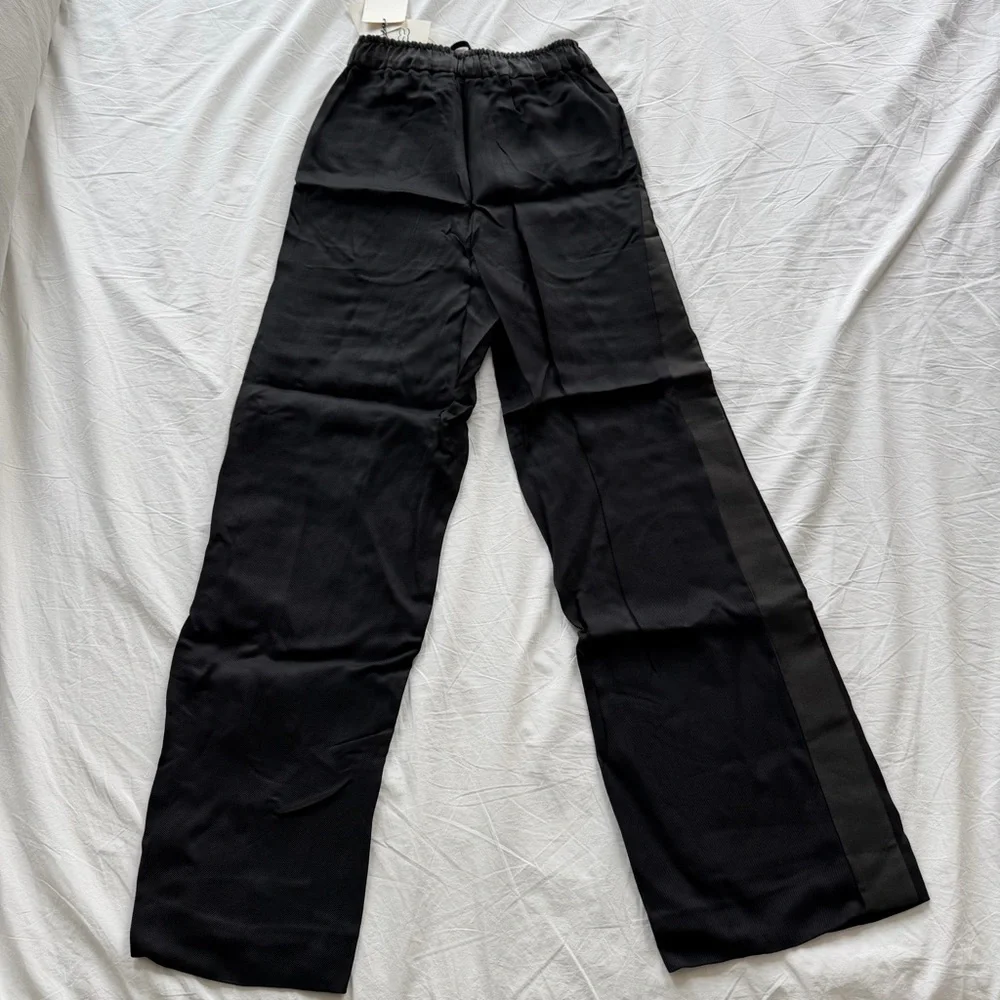 NWT SANDRO Gallo Drawstring Pant in Size 34 in Noir - Picture 6 of 9